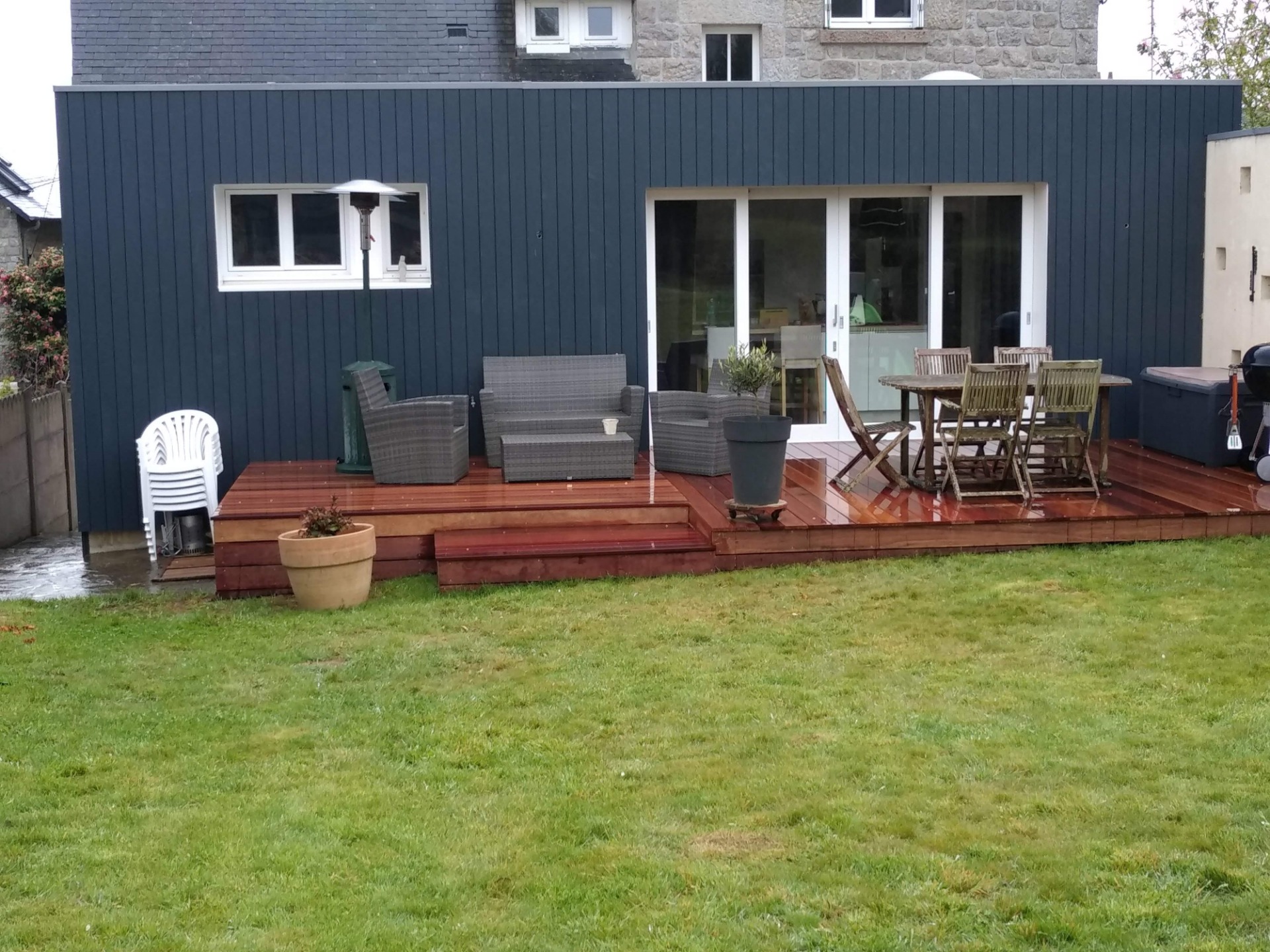 Terrasse en bois exotique